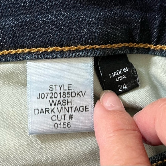 Veronica Beard Carolyn 10” Baby Boot Jeans Snap Hem in Dark Vintage Size 24 - Picture 10 of 16